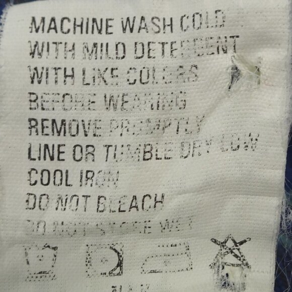 Columbia Blue Flannel Qtr Button Shirt X-Large - Picture 5 of 5